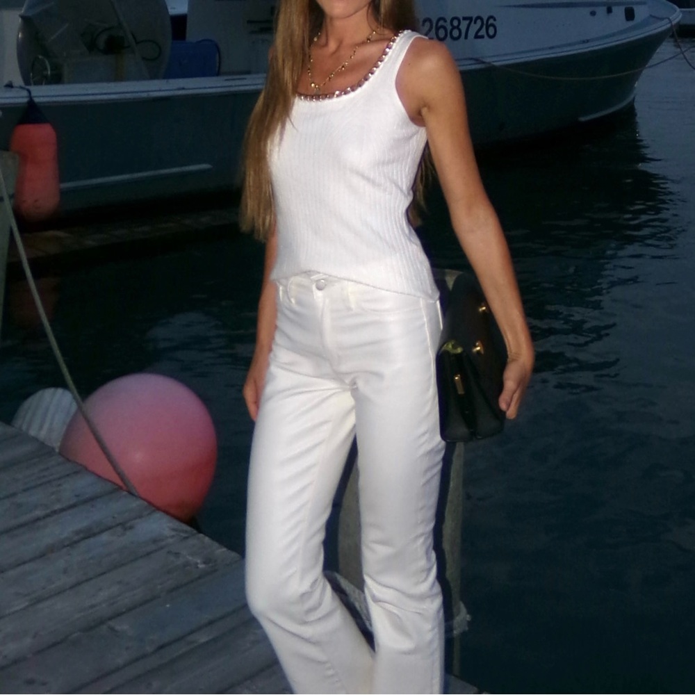 Noli White Straight Leg Jeans